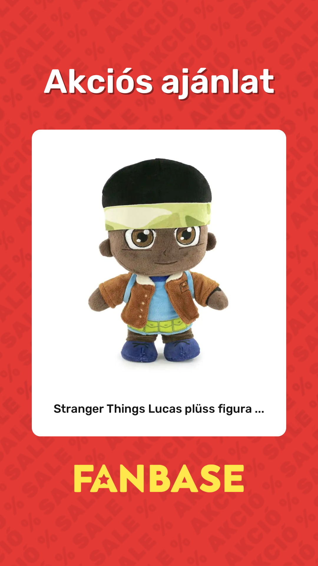 Akciós ajánlat: Stranger Things Lucas plüss figura ...