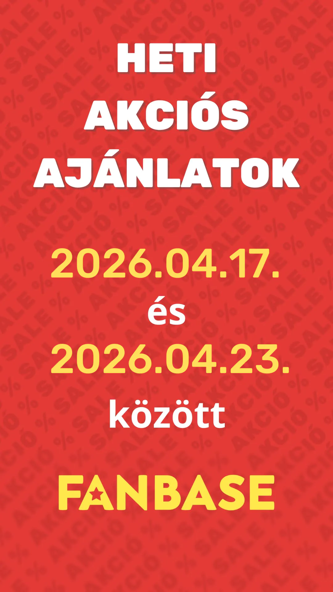 Heti akciós ajánlataink 04.17.-04.23. között