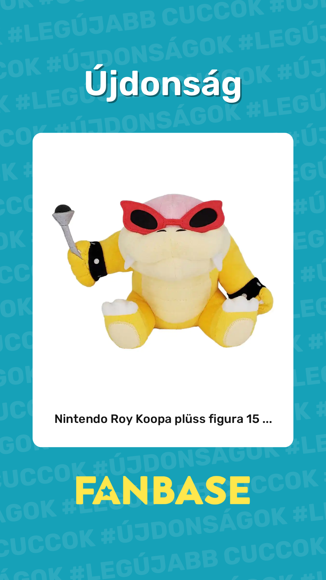 Újdonság: Nintendo Roy Koopa plüss figura 15 ...