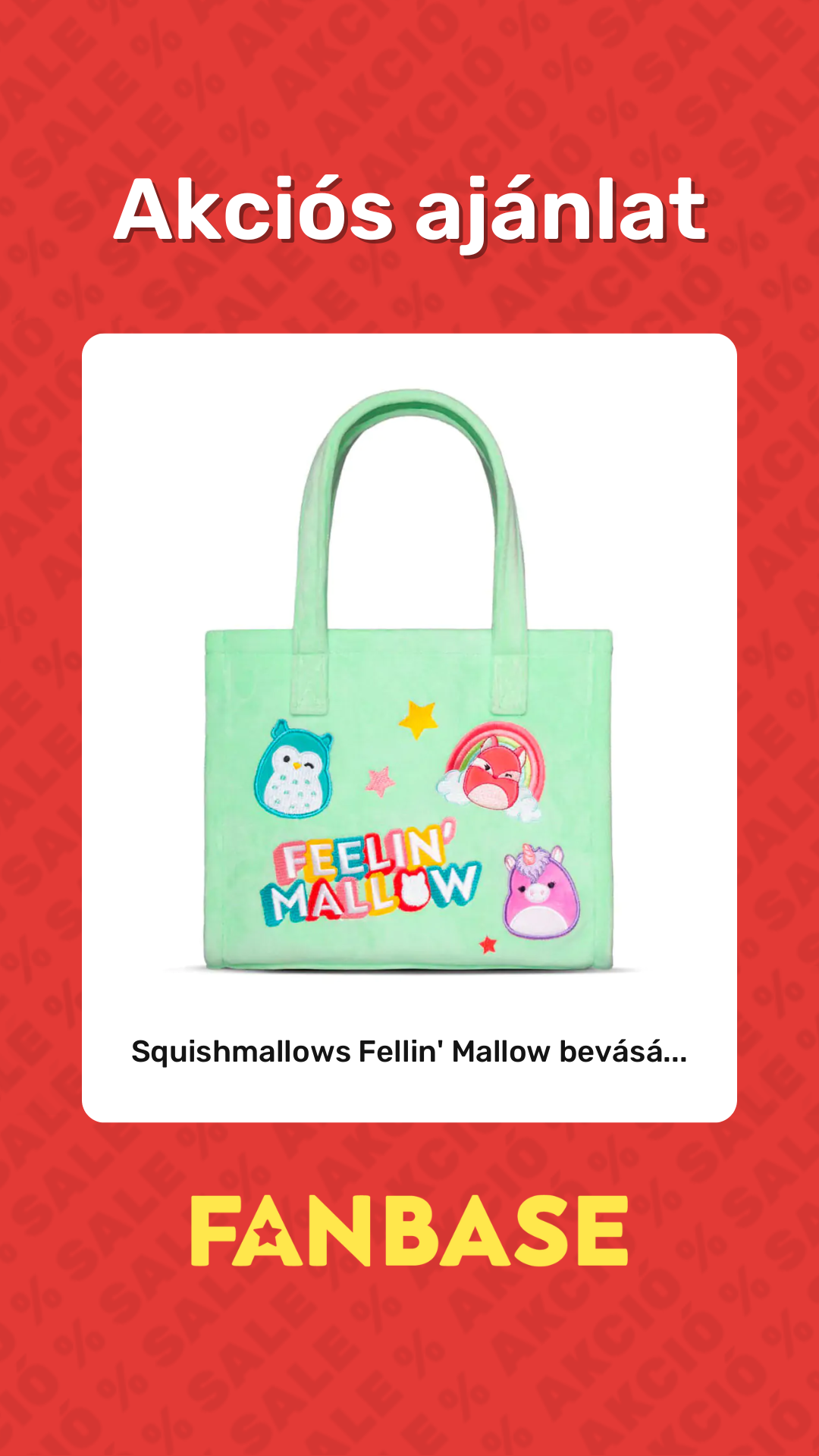 Akciós ajánlat: Squishmallows Fellin' Mallow bevásá...