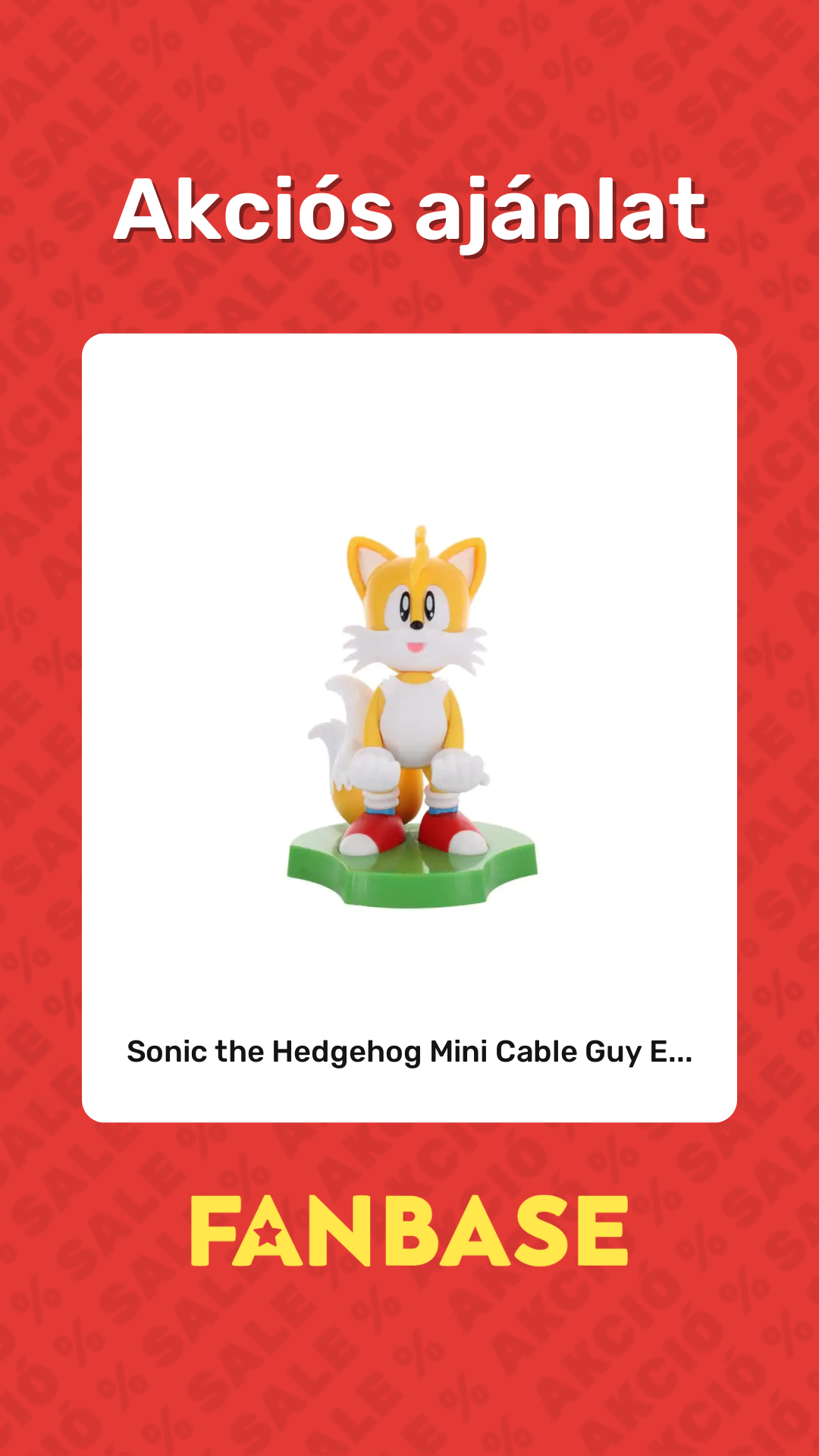 Akciós ajánlat: Sonic the Hedgehog Mini Cable Guy E...
