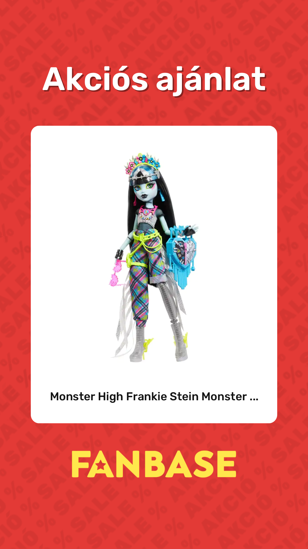 Akciós ajánlat: Monster High Frankie Stein Monster ...