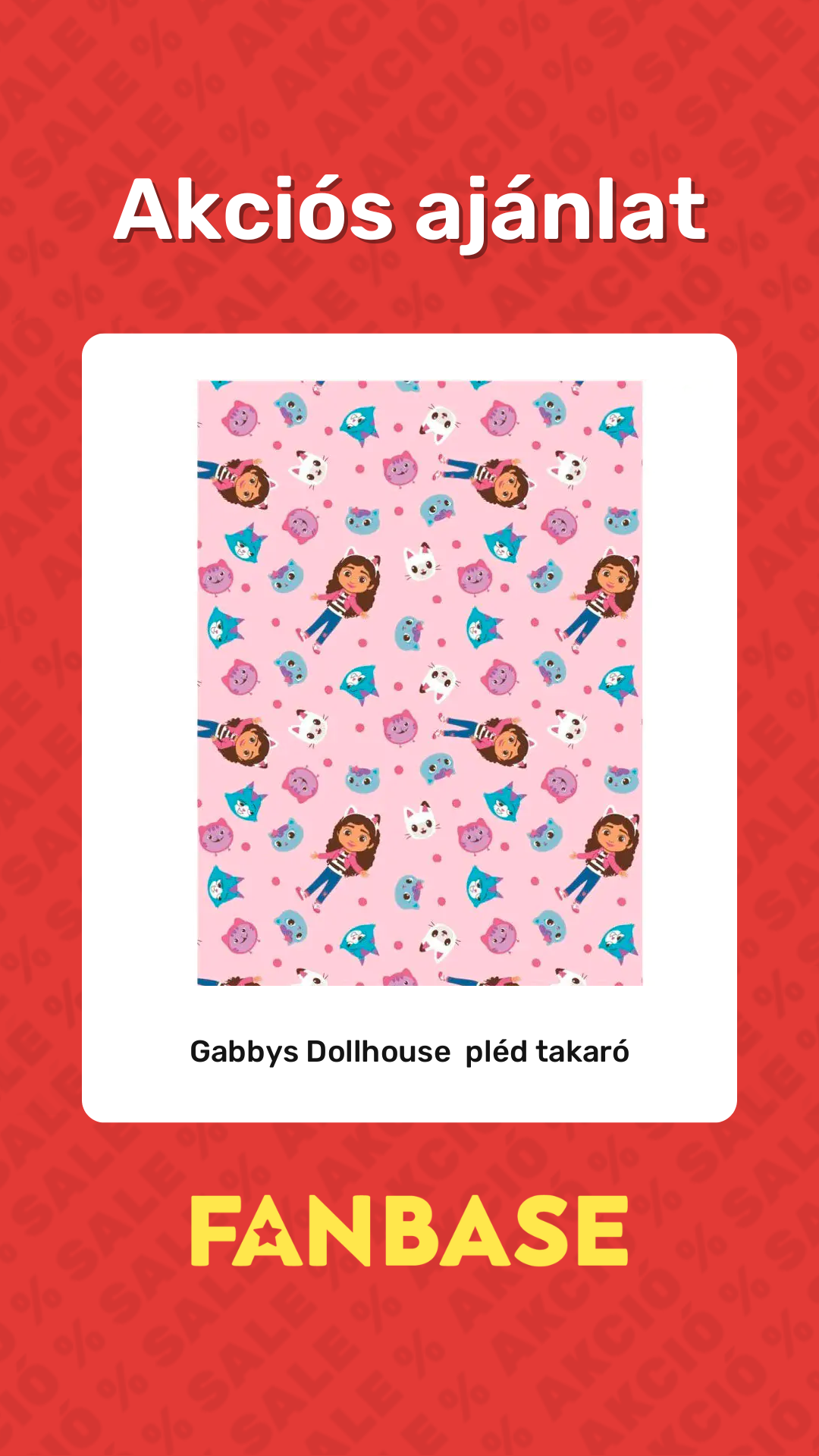 Akciós ajánlat: Gabbys Dollhouse  pléd takaró