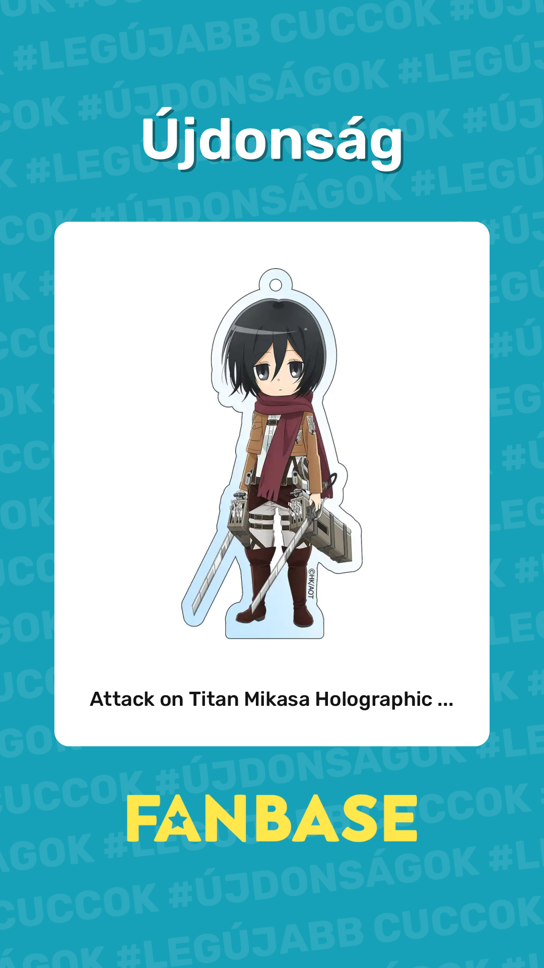 Újdonság: Attack on Titan Mikasa Holographic ...