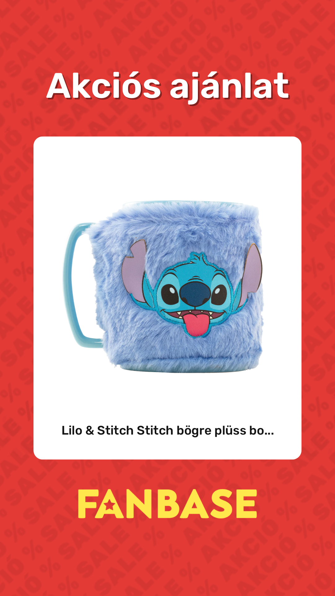 Akciós ajánlat: Lilo & Stitch Stitch bögre plüss bo...