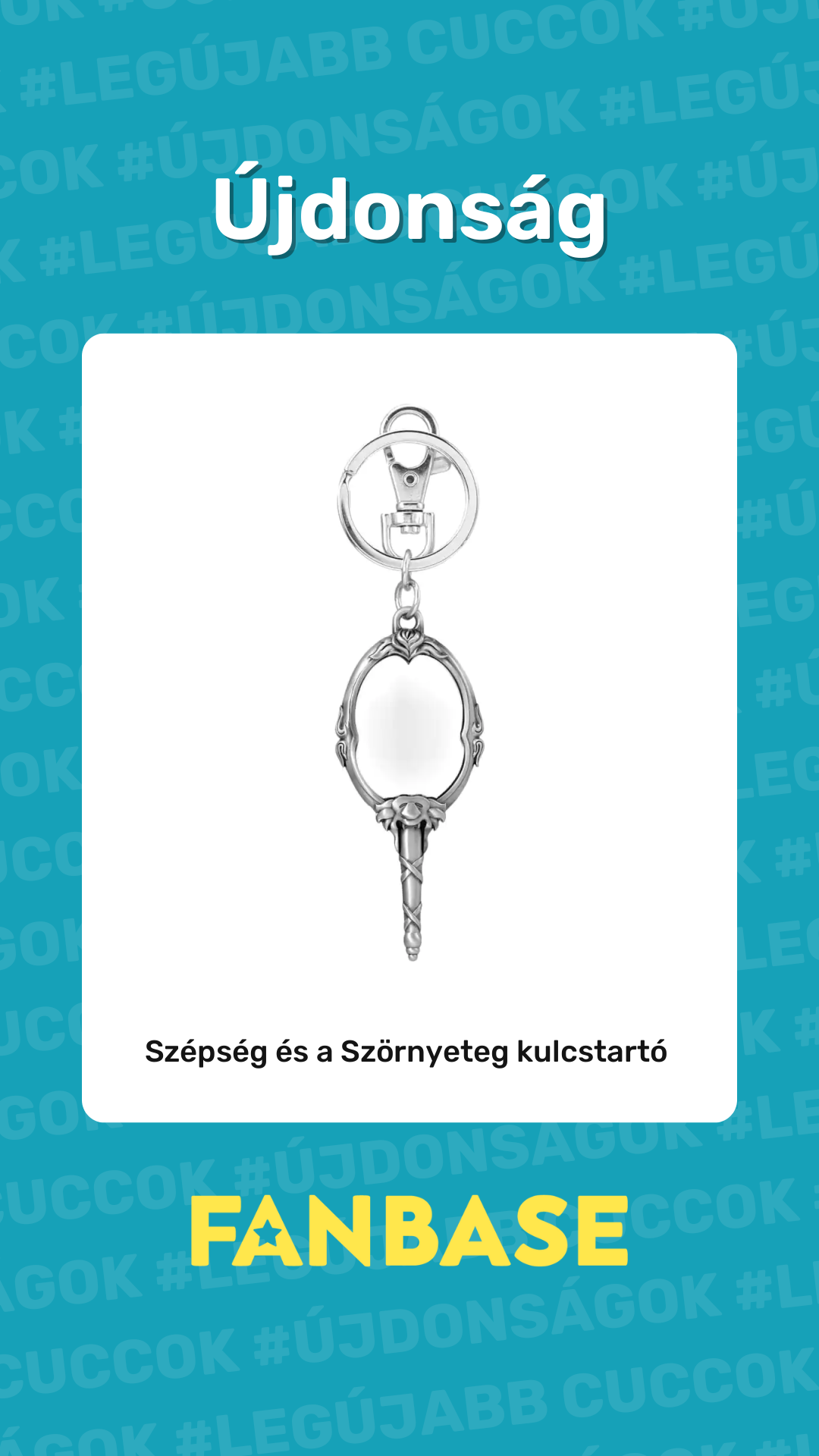 Újdonság: Szépség és a Szörnyeteg kulcstartó 