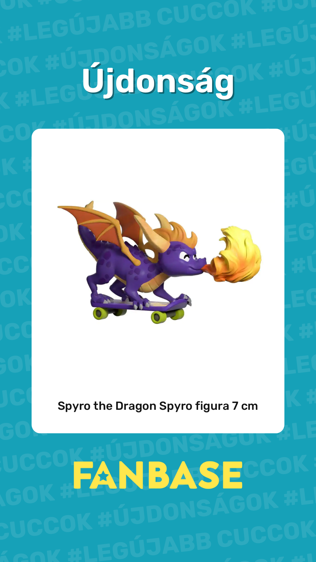 Újdonság: Spyro the Dragon Spyro figura 7 cm