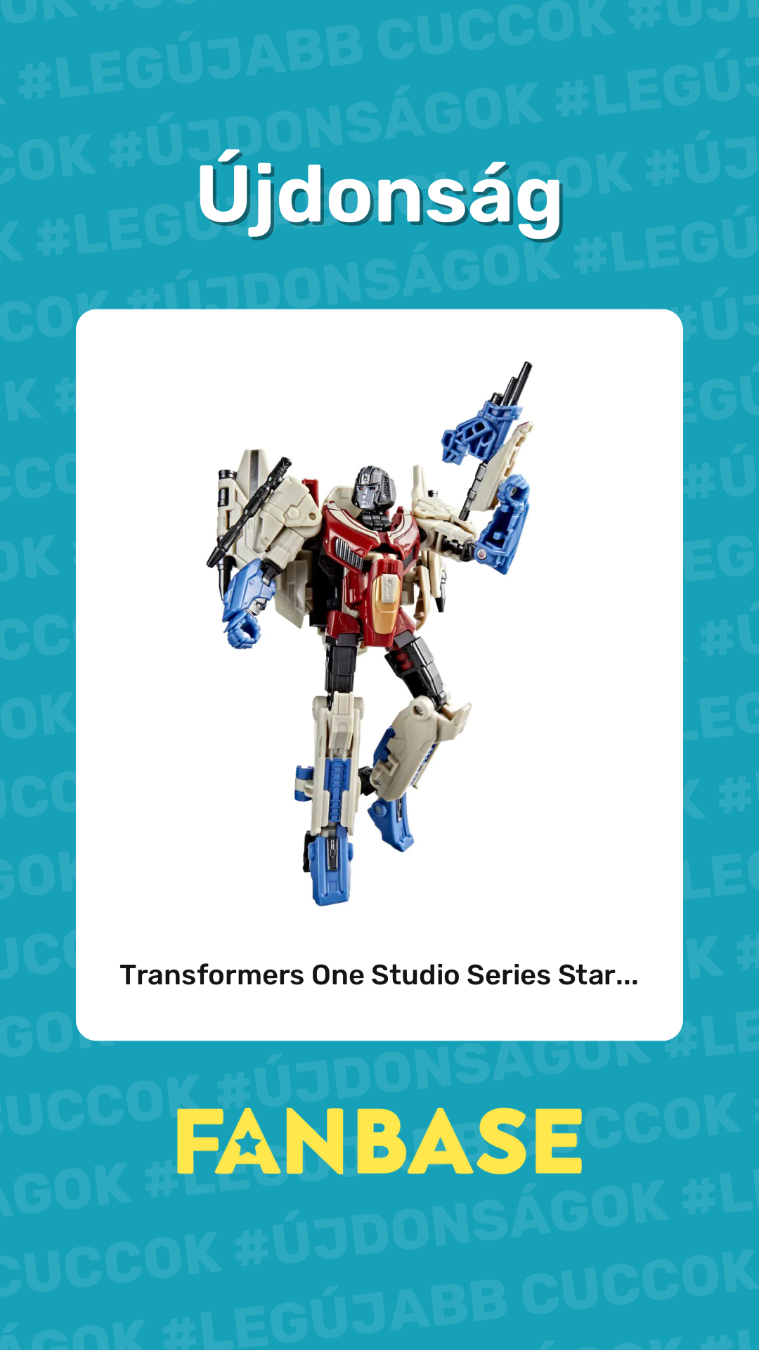 Újdonság: Transformers One Studio Series Star...