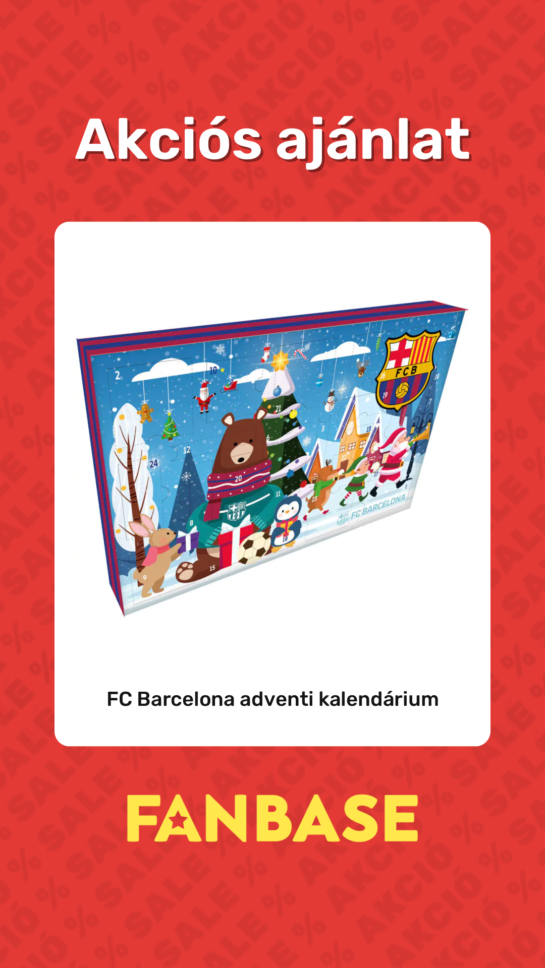 Akciós ajánlat: FC Barcelona adventi kalendárium