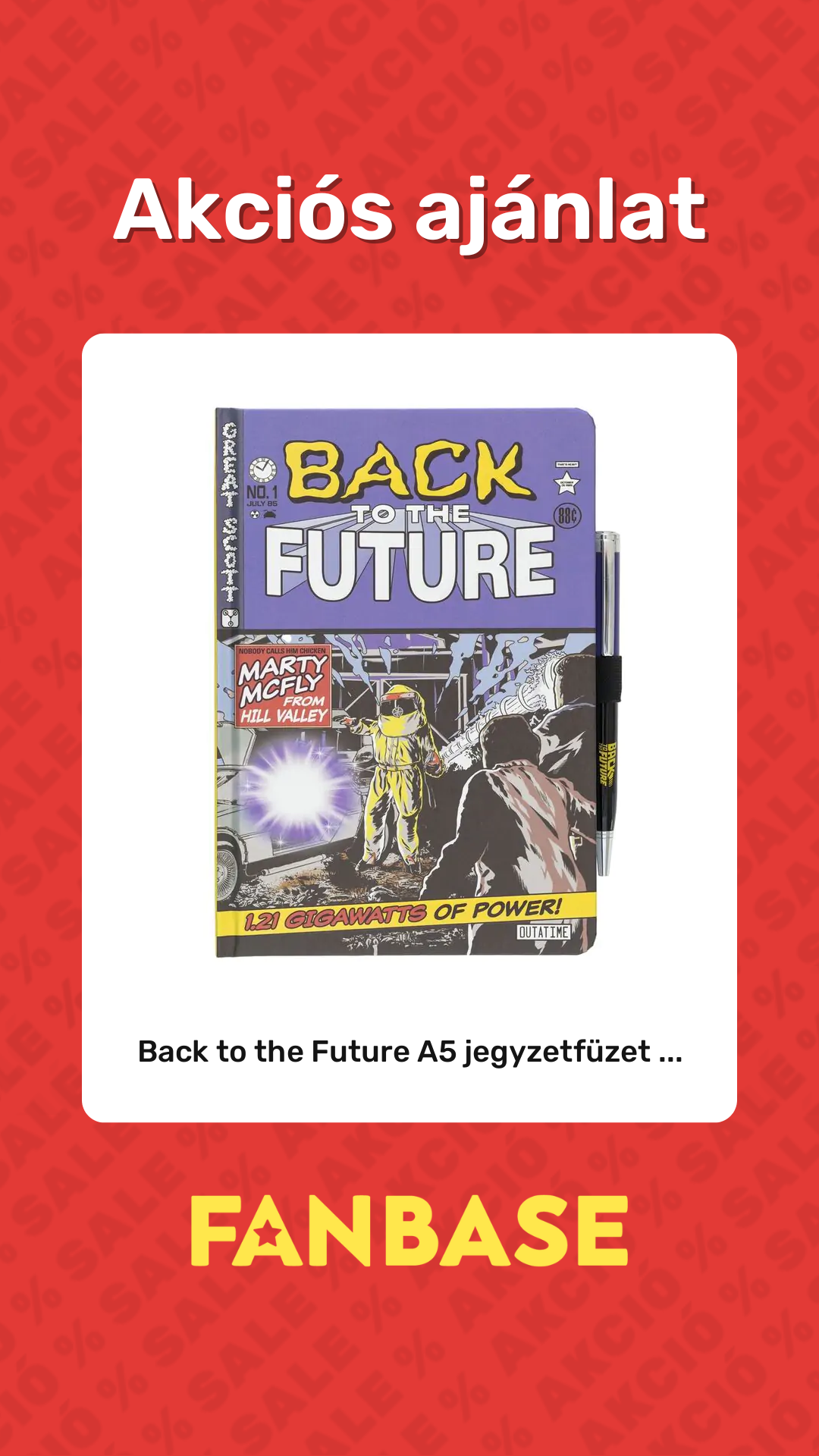 Akciós ajánlat: Back to the Future A5 jegyzetfüzet ...