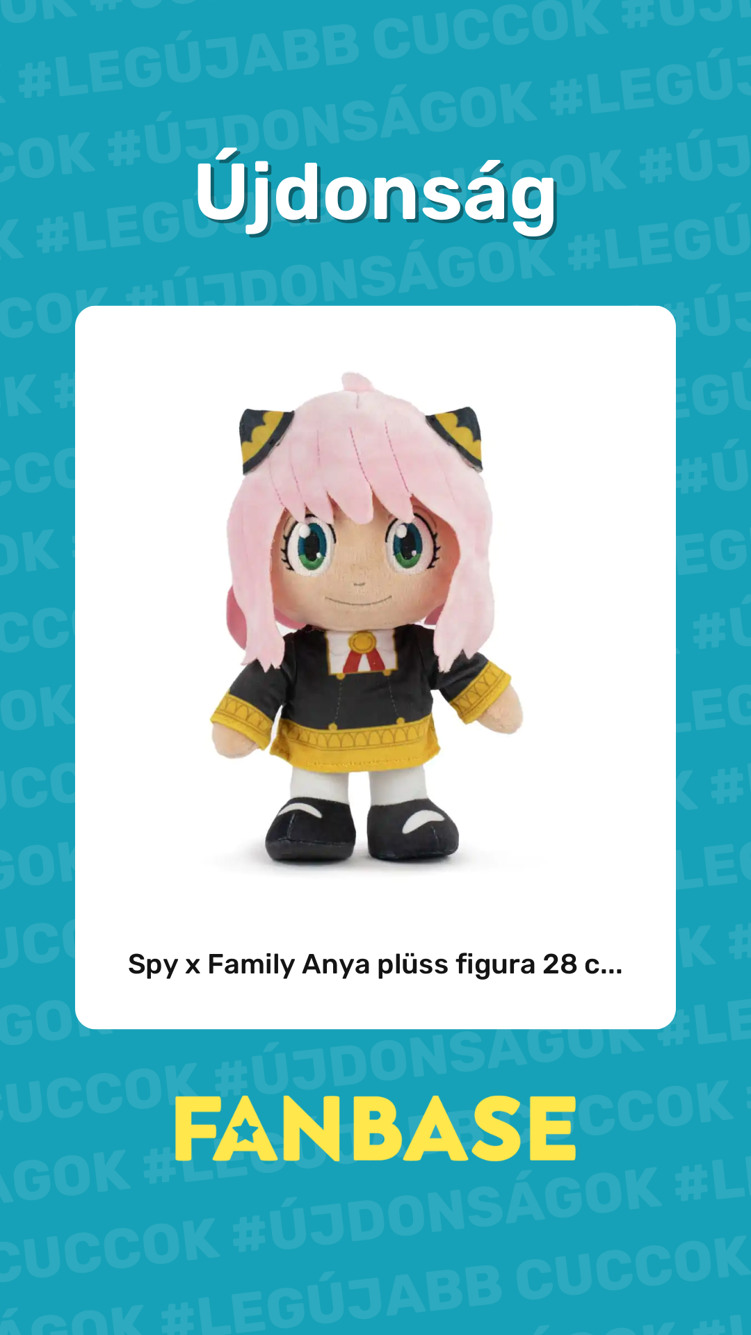 Újdonság: Spy x Family Anya plüss figura 28 c...