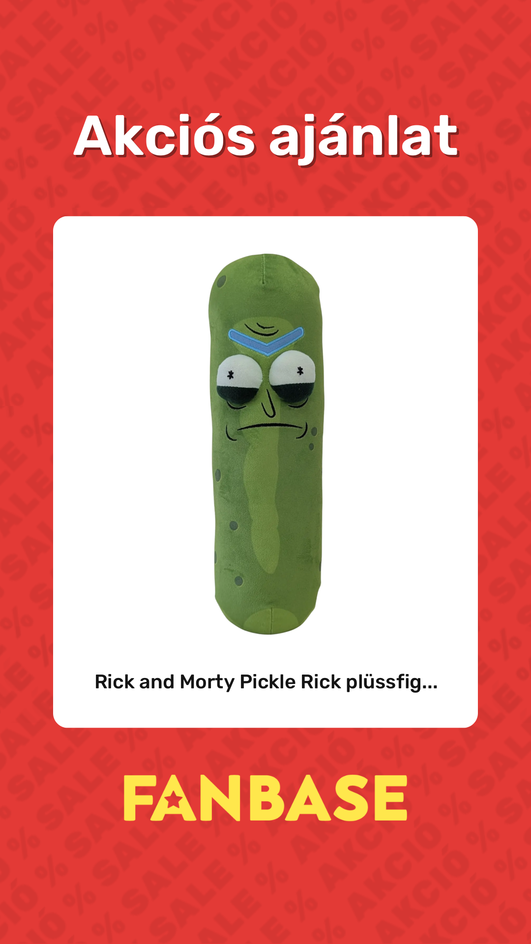 Akciós ajánlat: Rick and Morty Pickle Rick plüssfig...