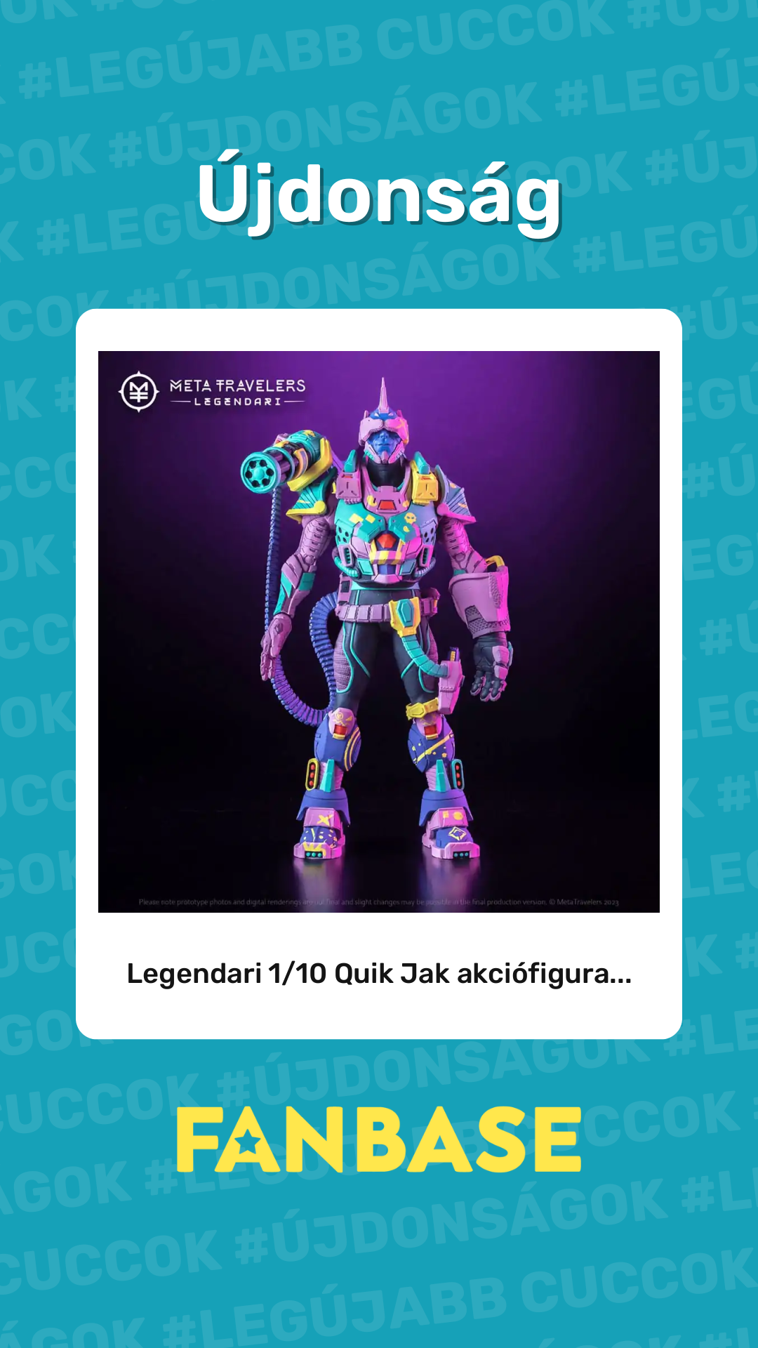 Újdonság: Legendari 1/10 Quik Jak akciófigura...