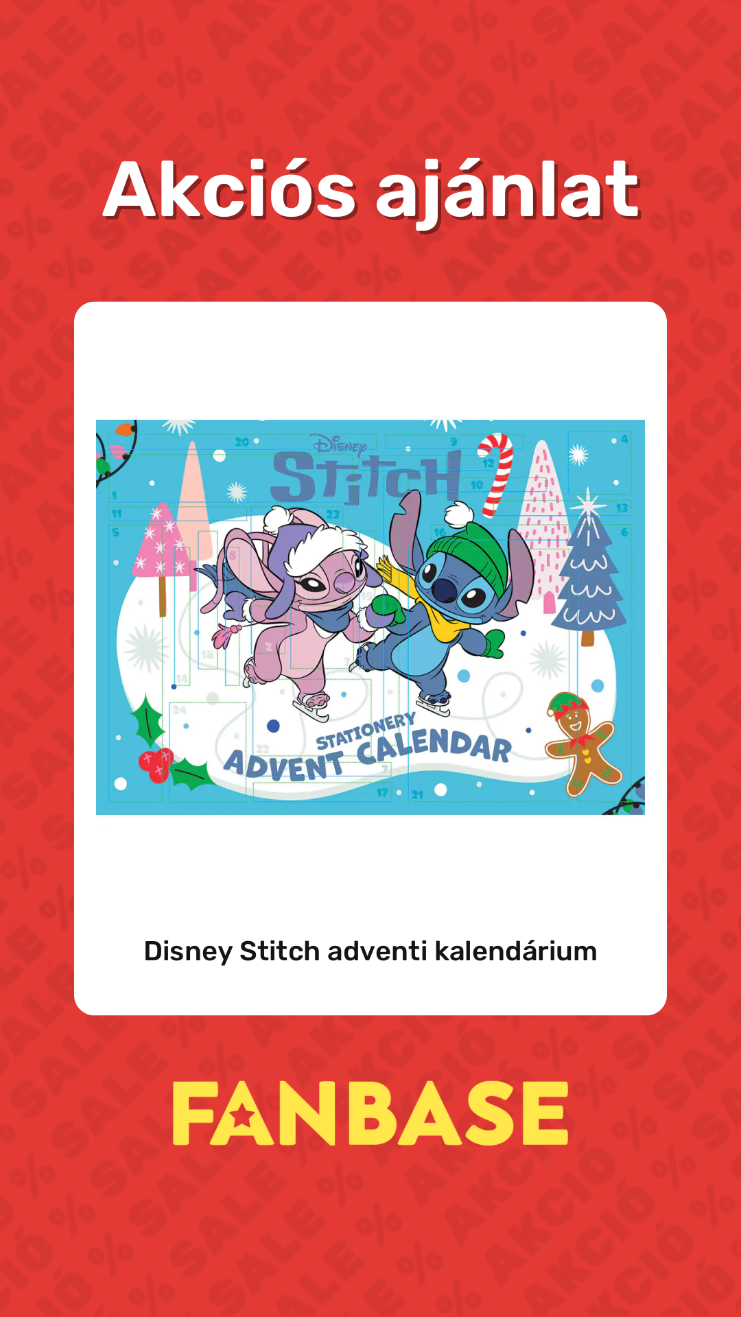 Akciós ajánlat: Disney Stitch adventi kalendárium