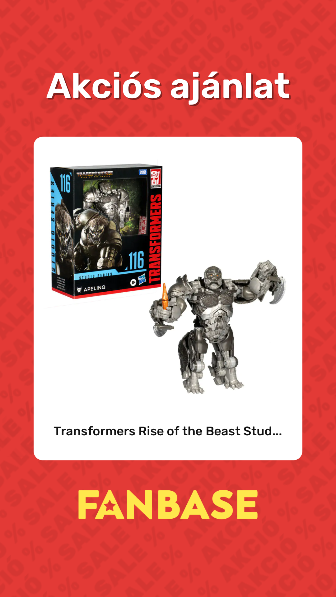 Akciós ajánlat: Transformers Rise of the Beast Stud...