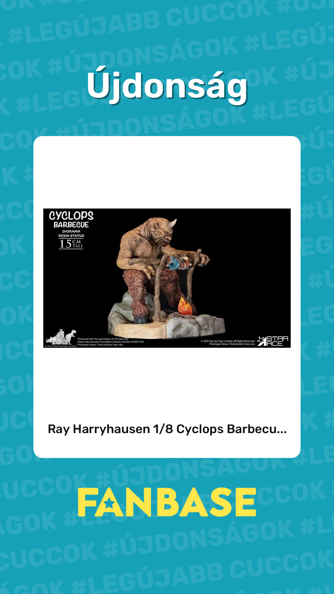 Újdonság: Ray Harryhausen 1/8 Cyclops Barbecu...