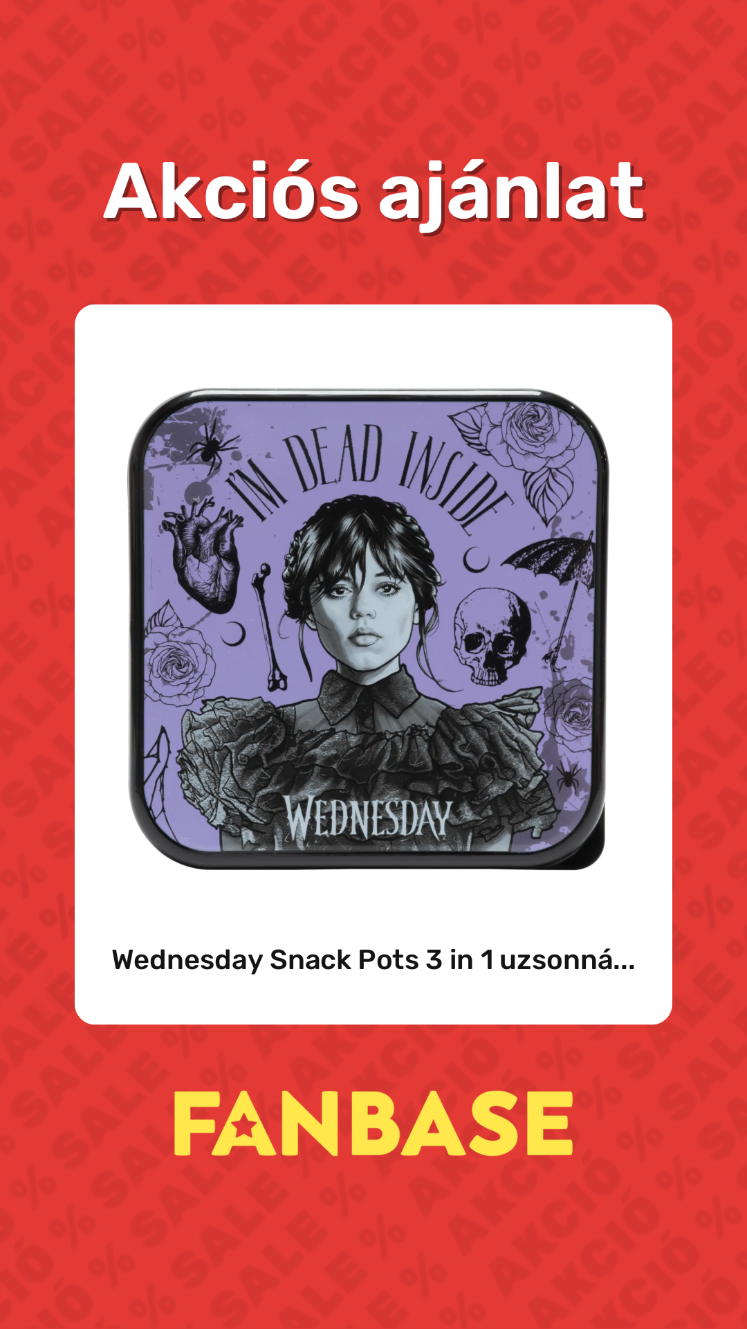 Akciós ajánlat: Wednesday Snack Pots 3 in 1 uzsonná...