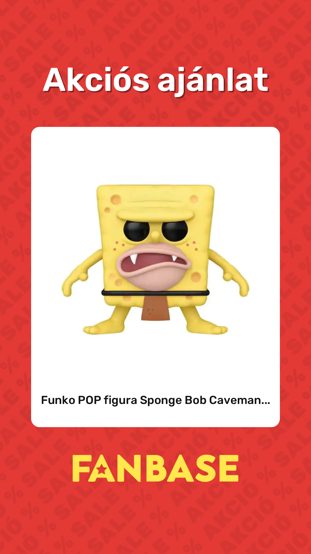 Akciós ajánlat: Funko POP figura Sponge Bob Caveman...