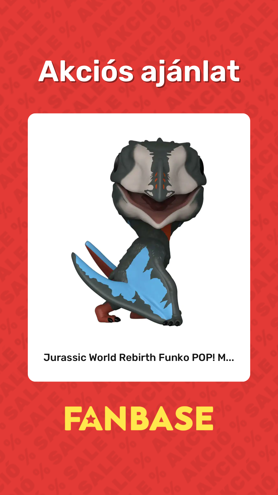 Akciós ajánlat: Jurassic World Rebirth Funko POP! M...