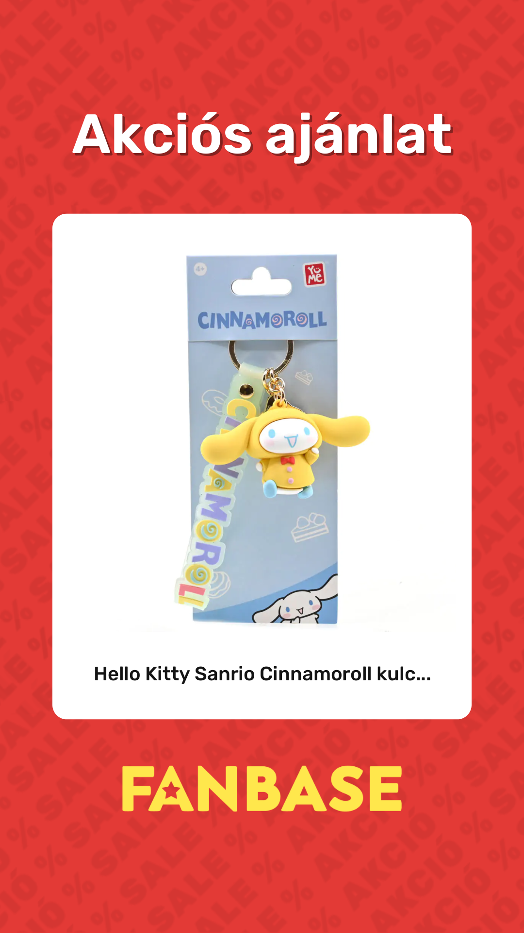 Akciós ajánlat: Hello Kitty Sanrio Cinnamoroll kulc...