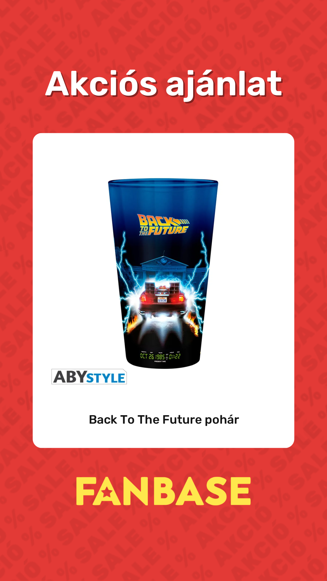 Akciós ajánlat: Back To The Future pohár