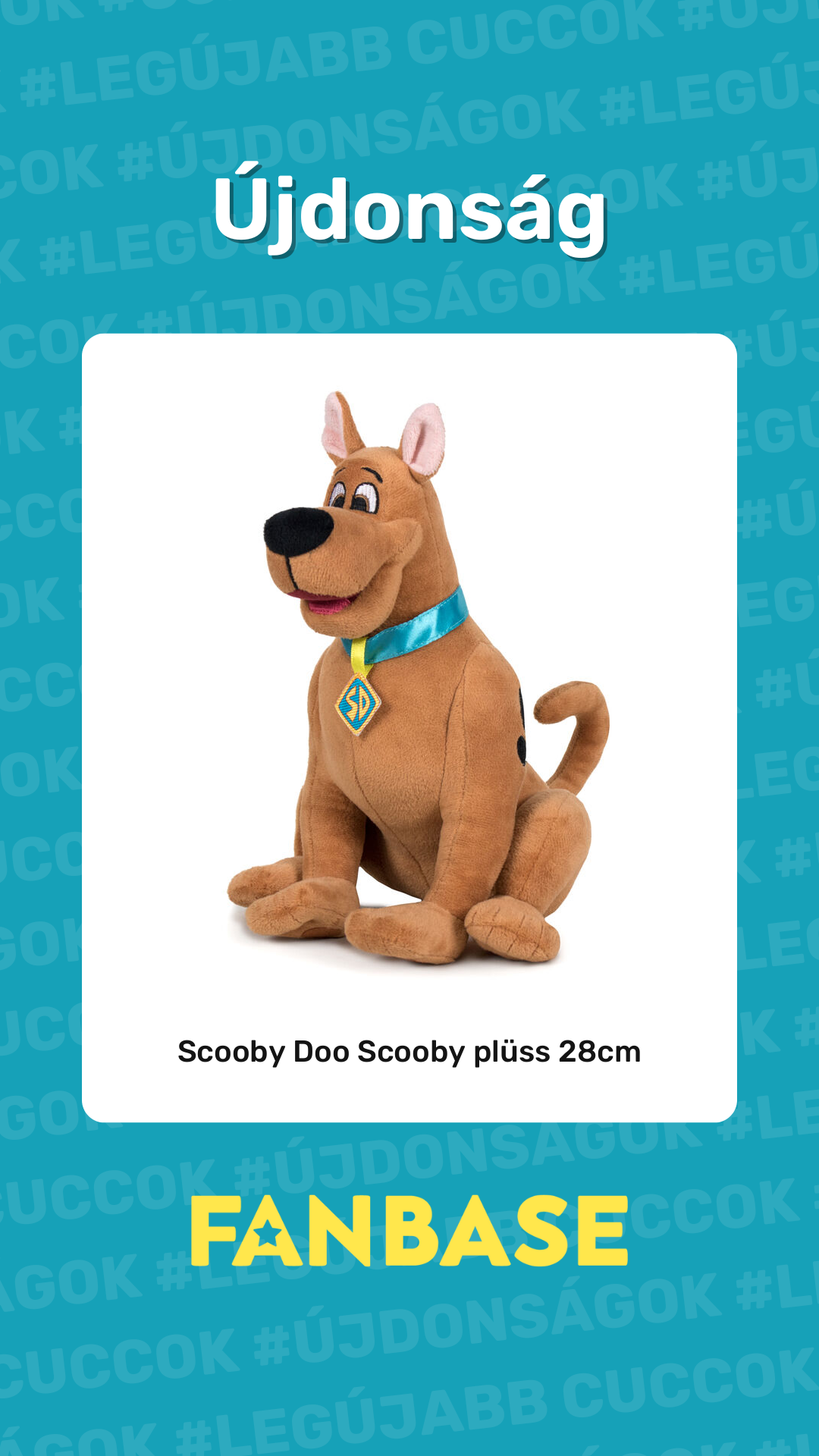 Újdonság: Scooby Doo Scooby plüss 28cm