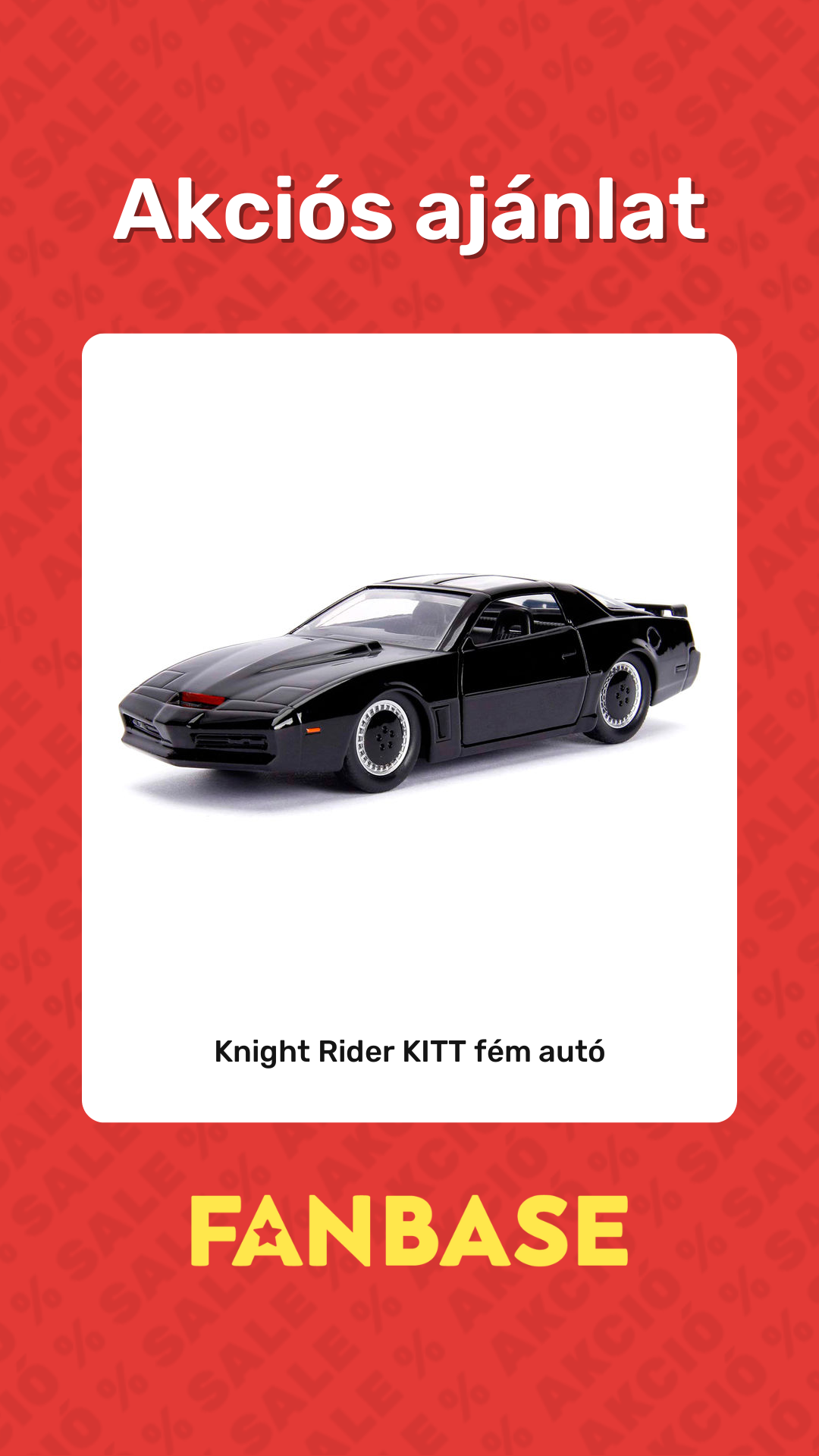 Akciós ajánlat: Knight Rider KITT fém autó