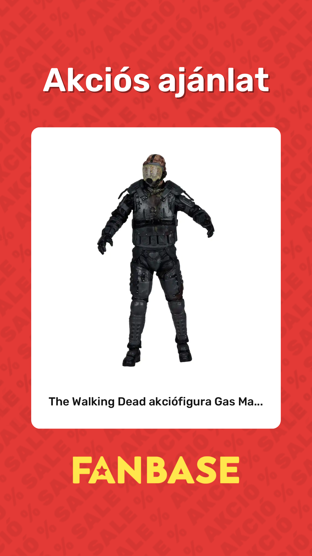Akciós ajánlat: The Walking Dead akciófigura Gas Ma...