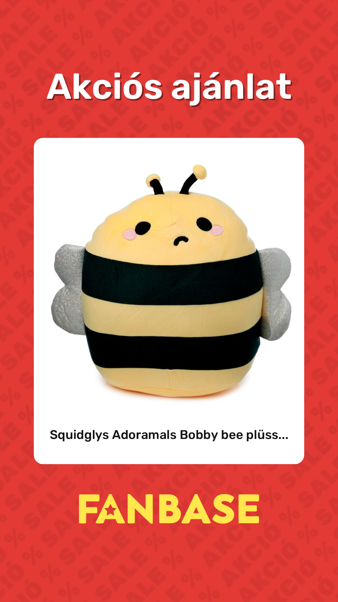 Akciós ajánlat: Squidglys Adoramals Bobby bee plüss...