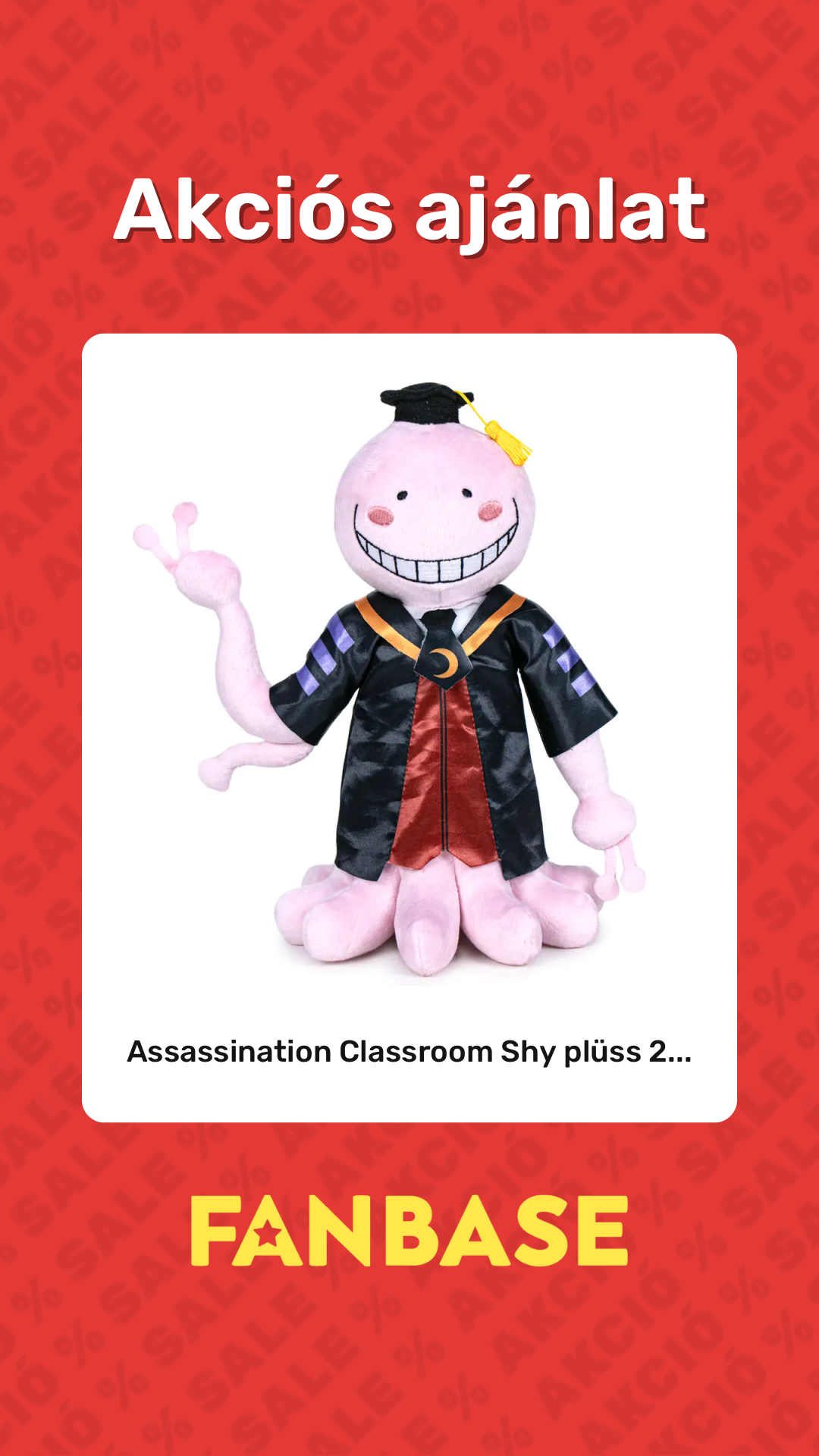 Akciós ajánlat: Assassination Classroom Shy plüss 2...