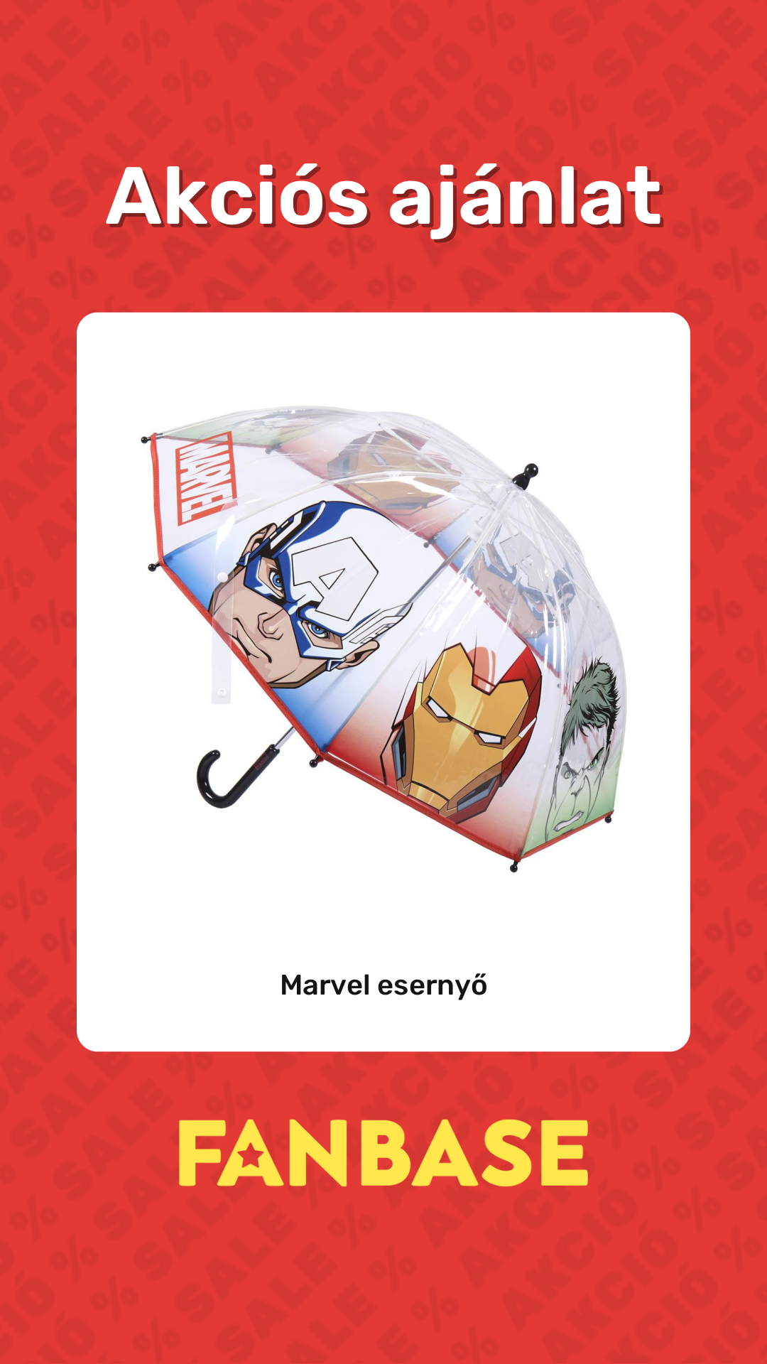 Akciós ajánlat: Marvel esernyő
