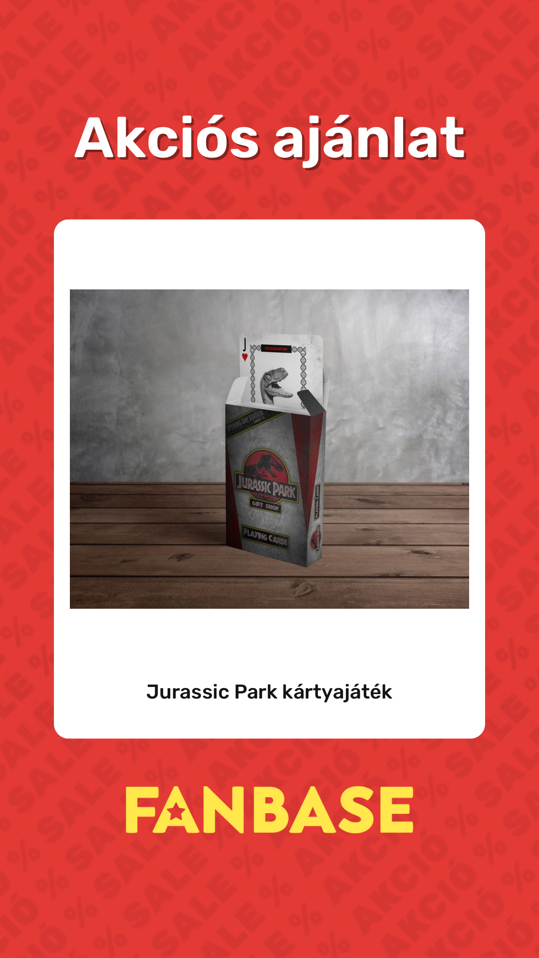 Akciós ajánlat: Jurassic Park kártyajáték