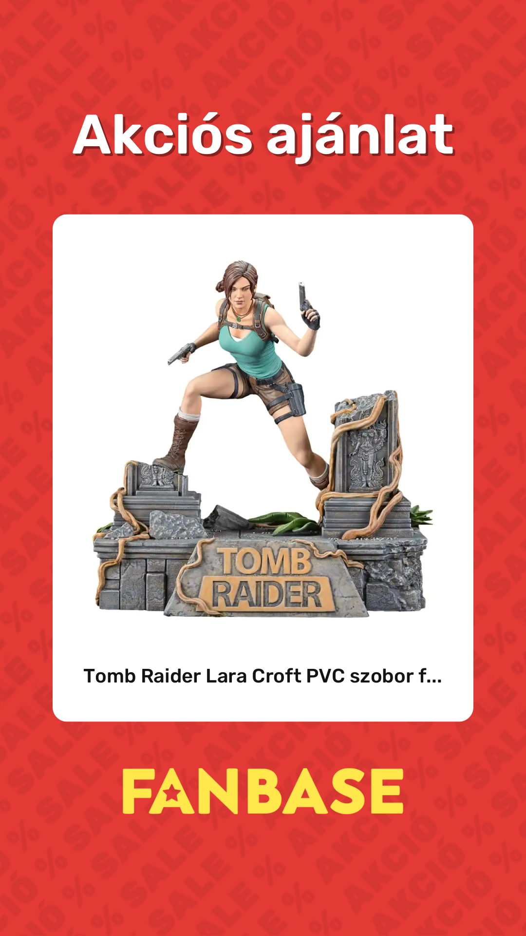 Akciós ajánlat: Tomb Raider Lara Croft PVC szobor f...