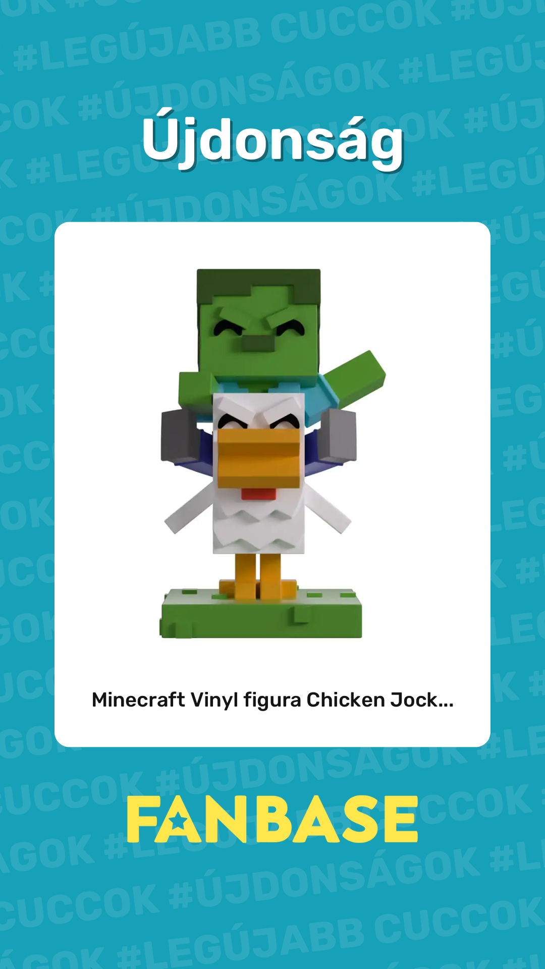 Újdonság: Minecraft Vinyl figura Chicken Jock...