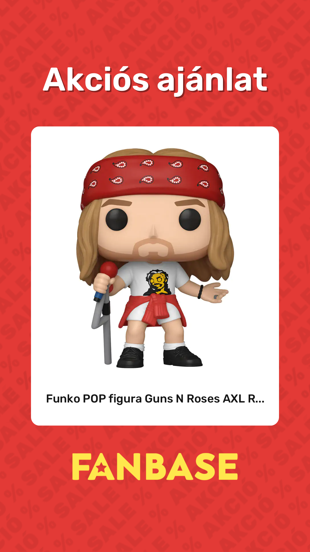Akciós ajánlat: Funko POP figura Guns N Roses AXL R...