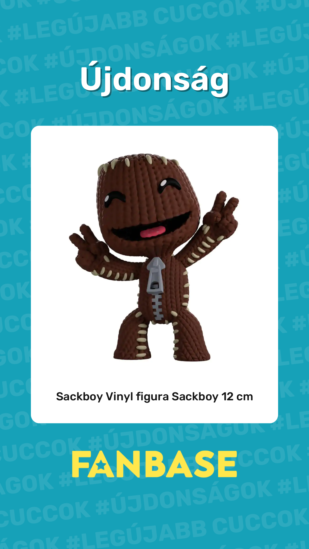 Újdonság: Sackboy Vinyl figura Sackboy 12 cm