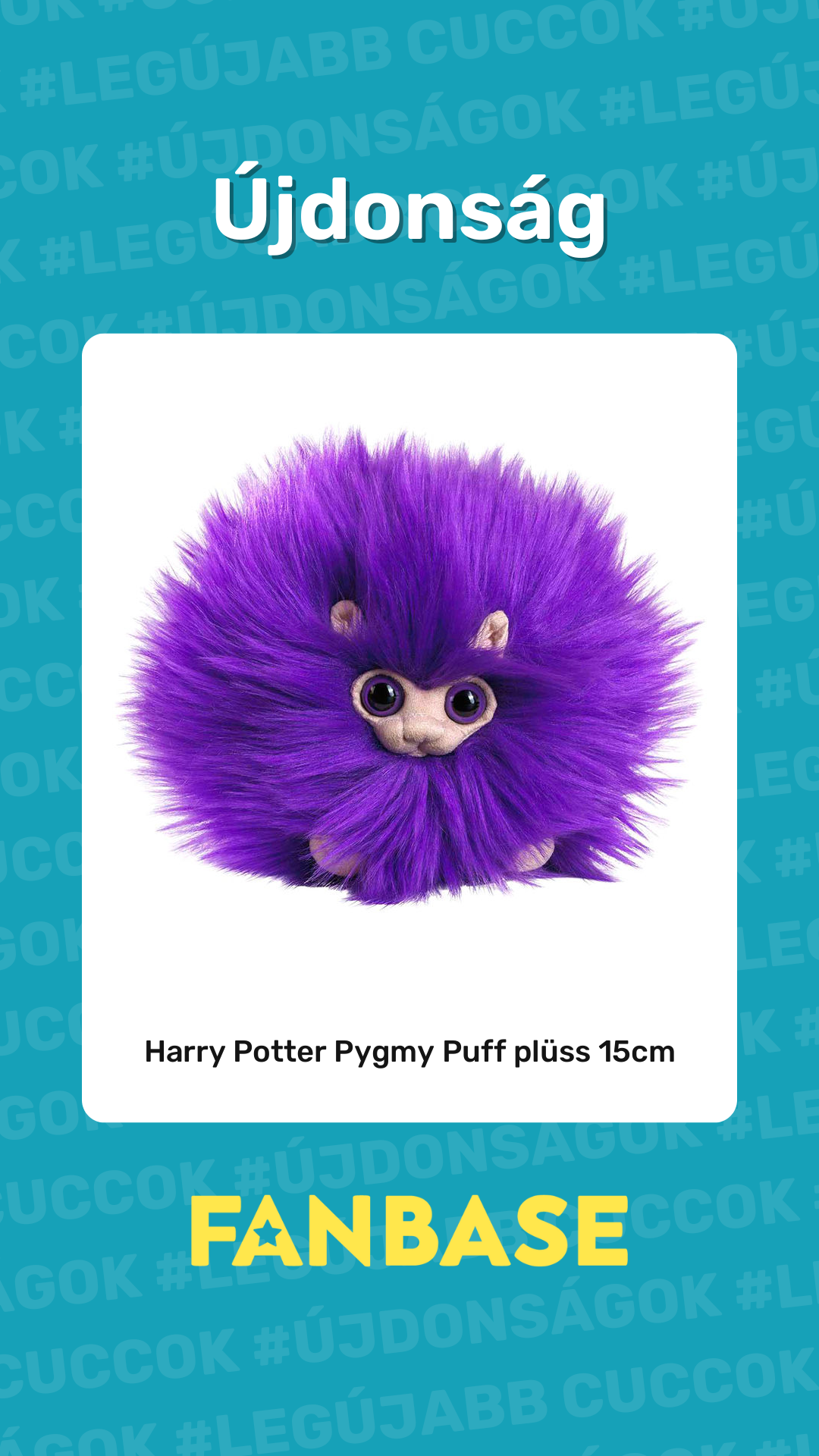 Újdonság: Harry Potter Pygmy Puff plüss 15cm