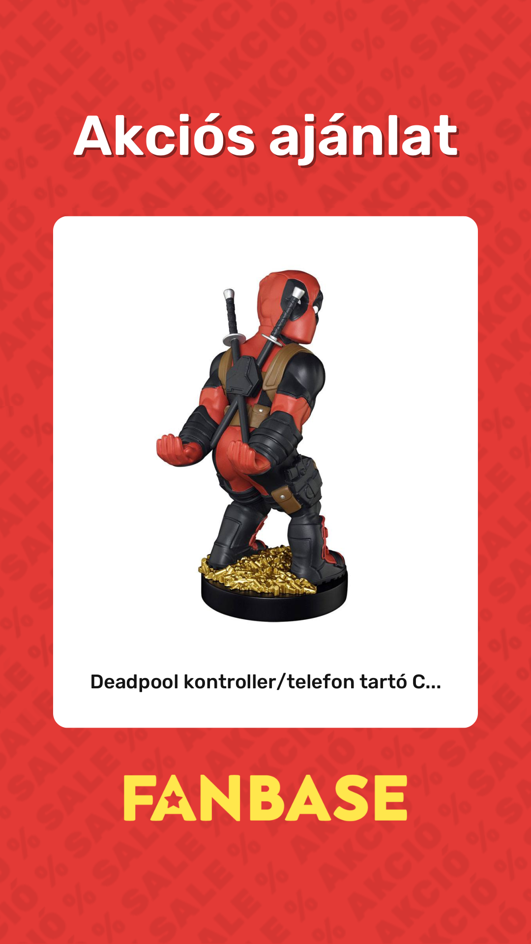 Akciós ajánlat: Deadpool kontroller/telefon tartó C...