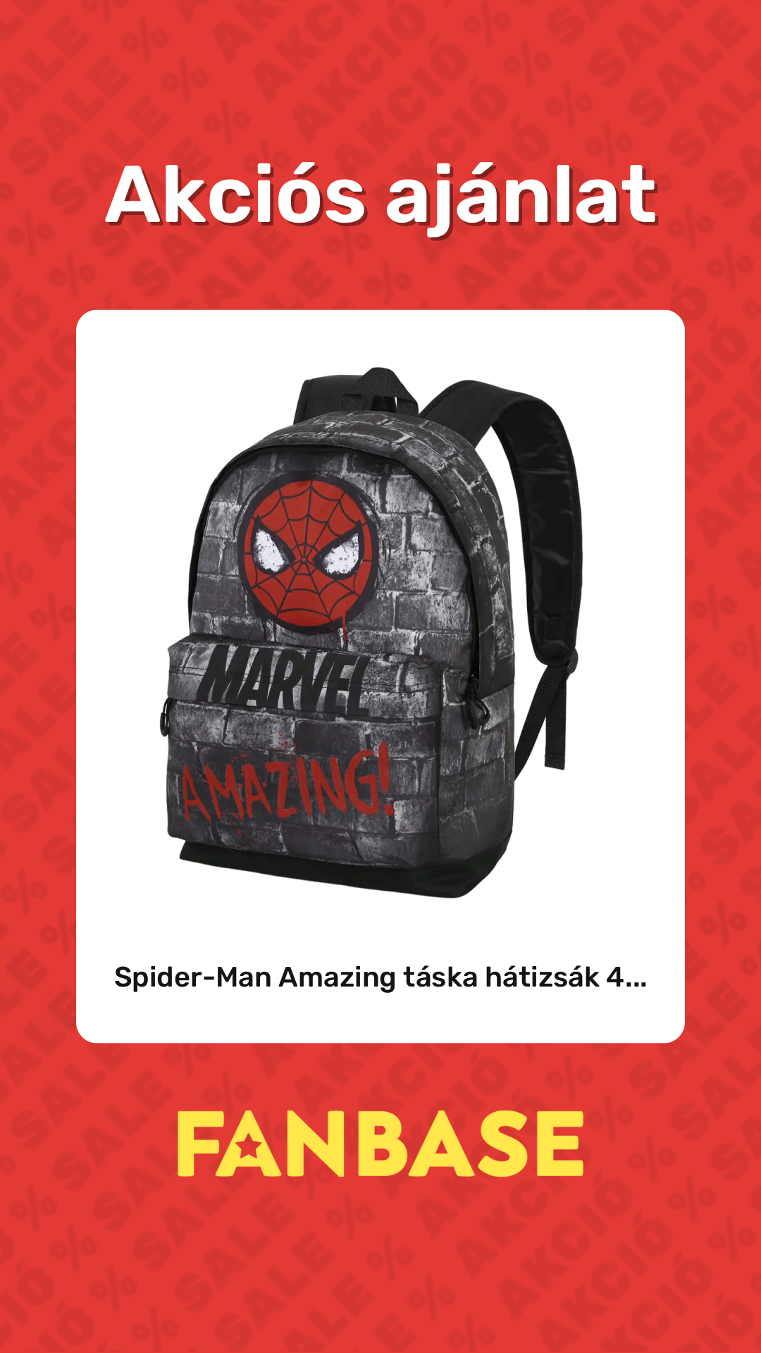 Akciós ajánlat: Spider-Man Amazing táska hátizsák 4...