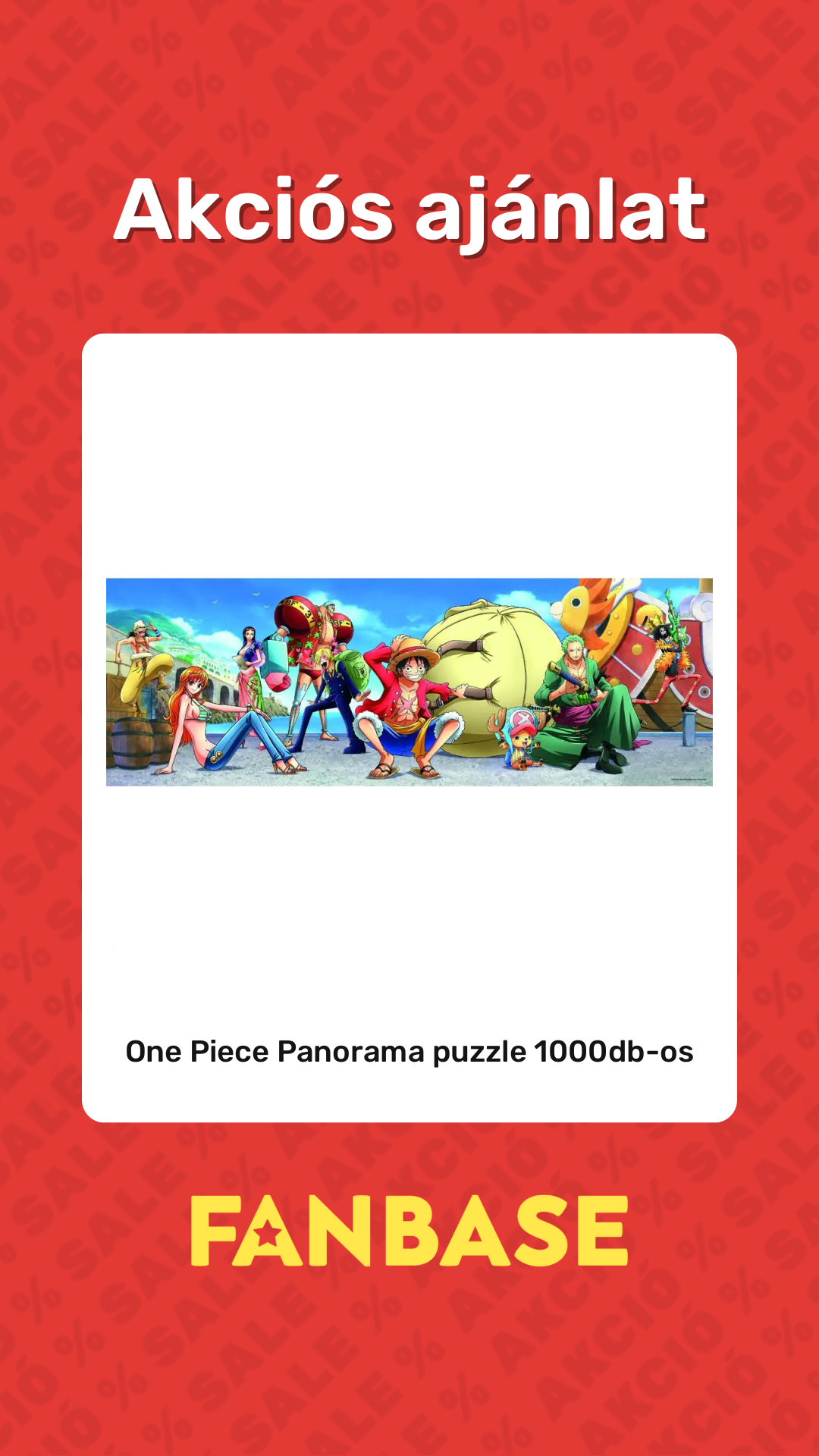Akciós ajánlat: One Piece Panorama puzzle 1000db-os