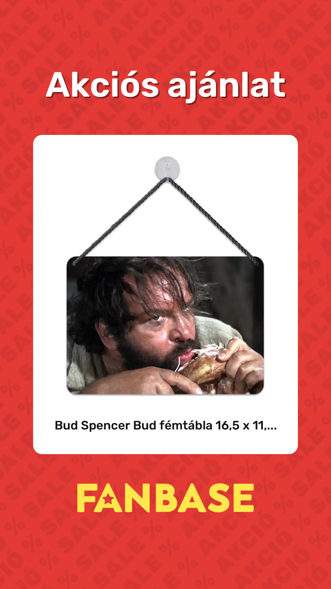 Akciós ajánlat: Bud Spencer Bud fémtábla 16,5 x 11,...
