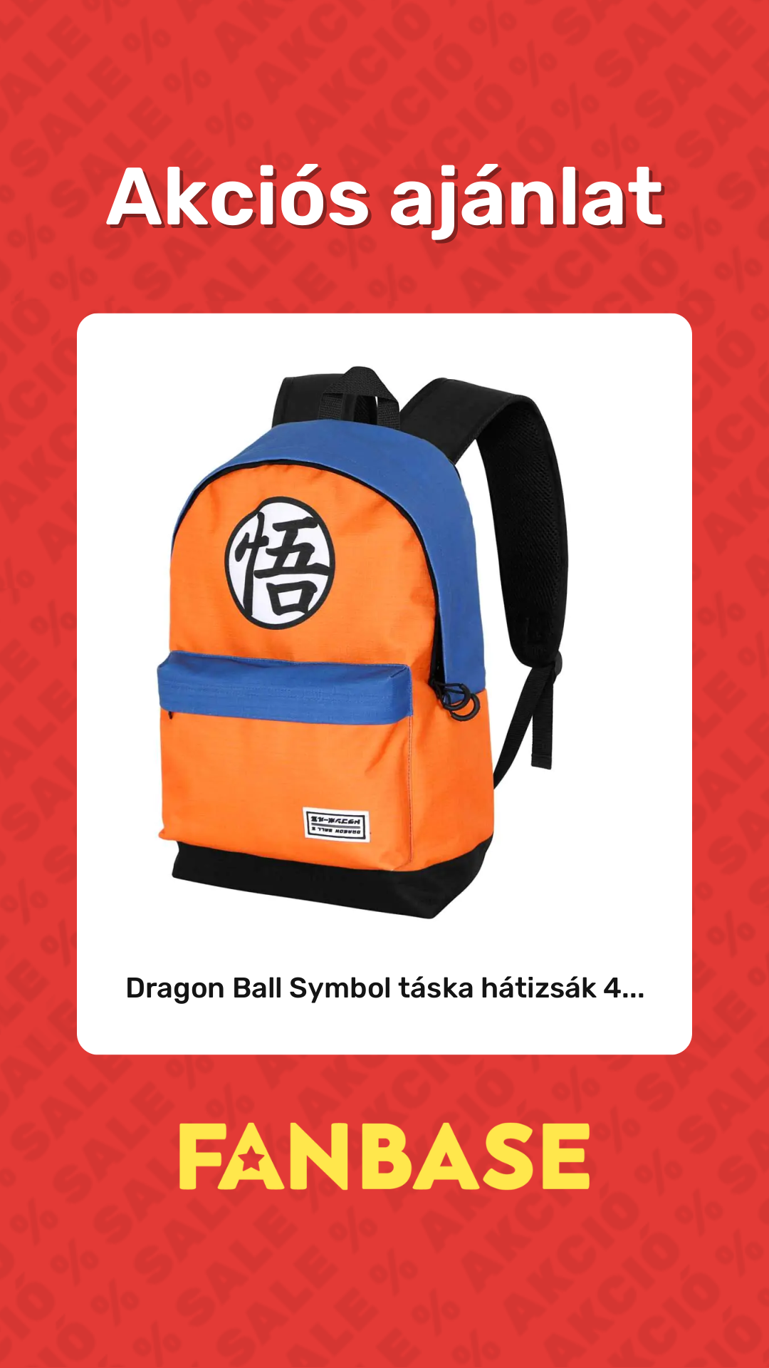 Akciós ajánlat: Dragon Ball Symbol táska hátizsák 4...