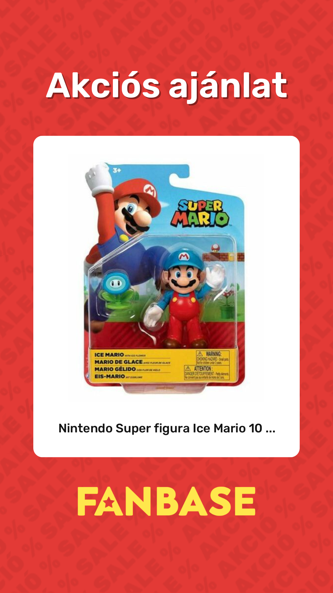 Akciós ajánlat: Nintendo Super figura Ice Mario 10 ...