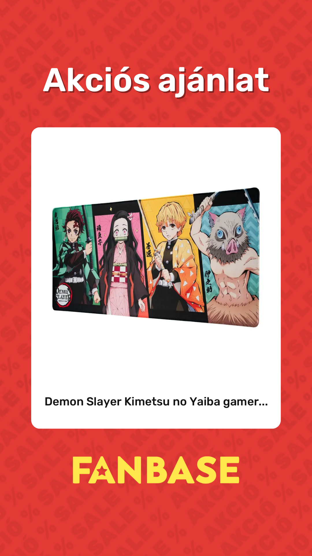 Akciós ajánlat: Demon Slayer Kimetsu no Yaiba gamer...