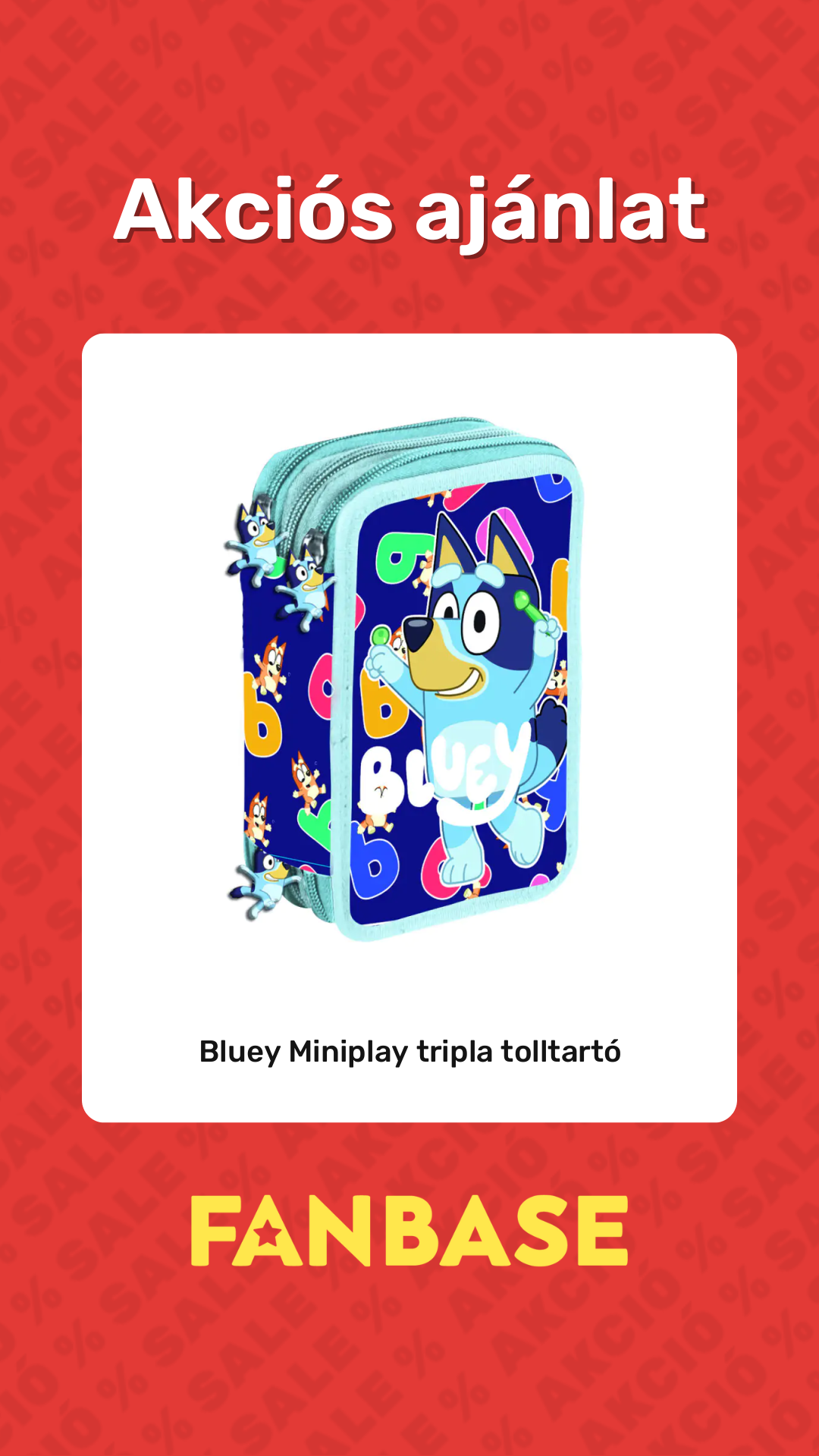 Akciós ajánlat: Bluey Miniplay tripla tolltartó