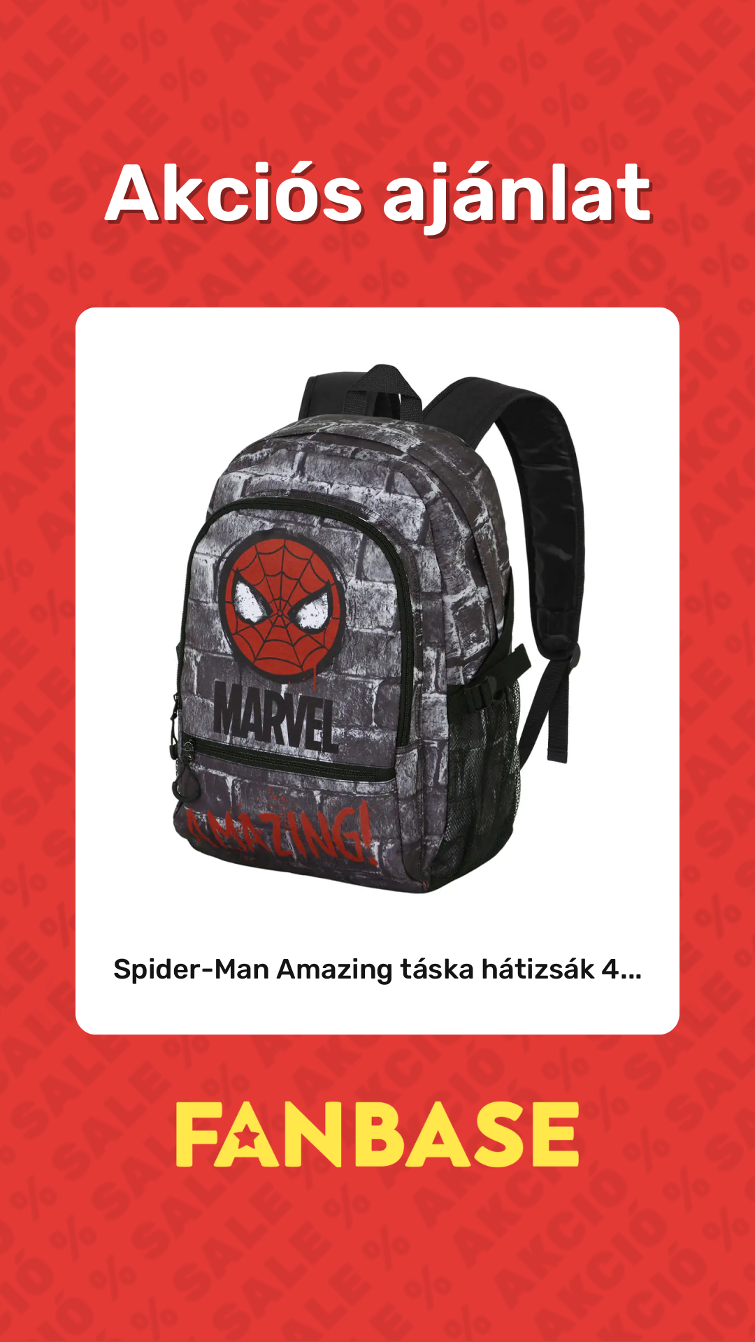 Akciós ajánlat: Spider-Man Amazing táska hátizsák 4...