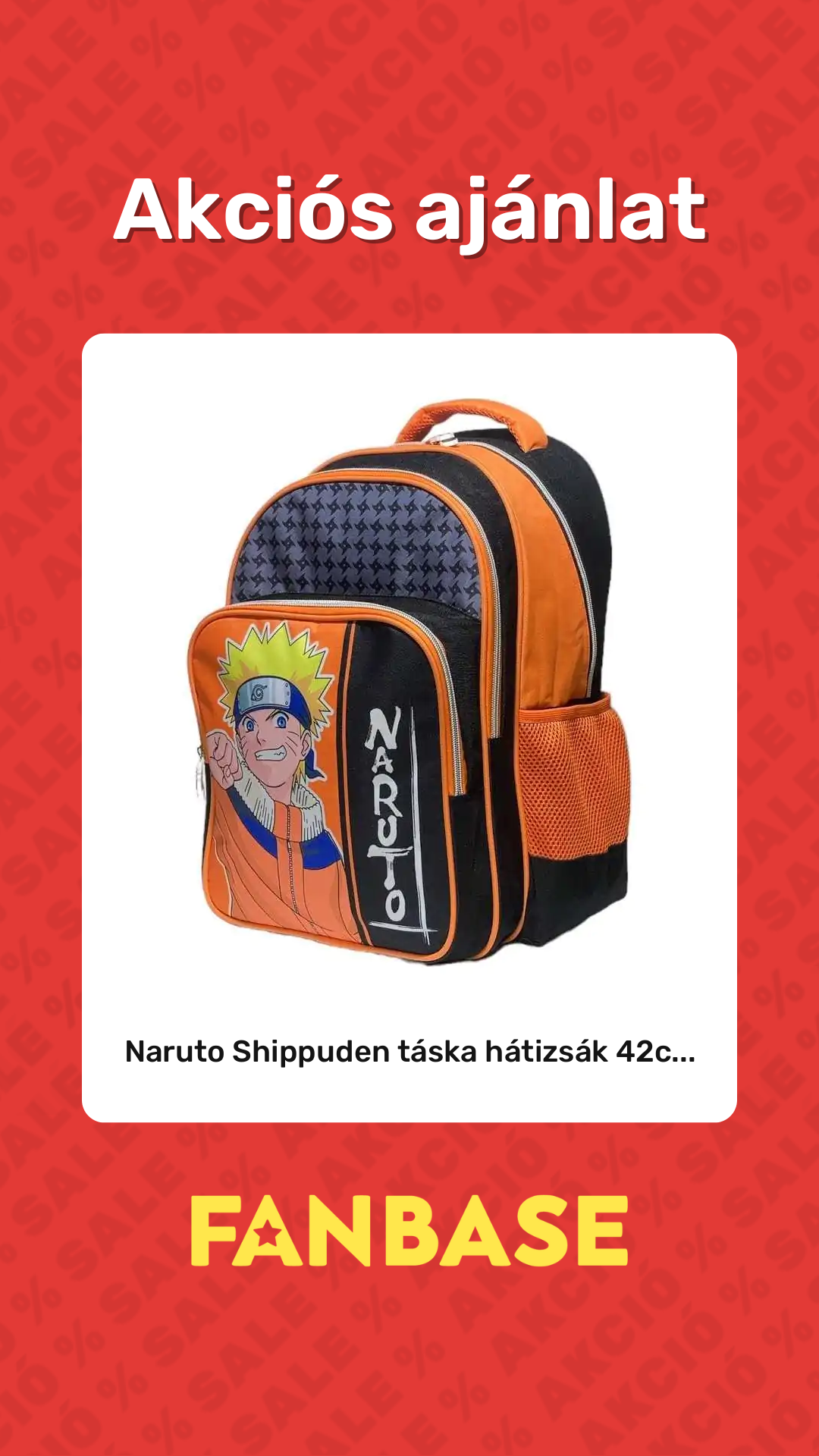 Akciós ajánlat: Naruto Shippuden táska hátizsák 42c...