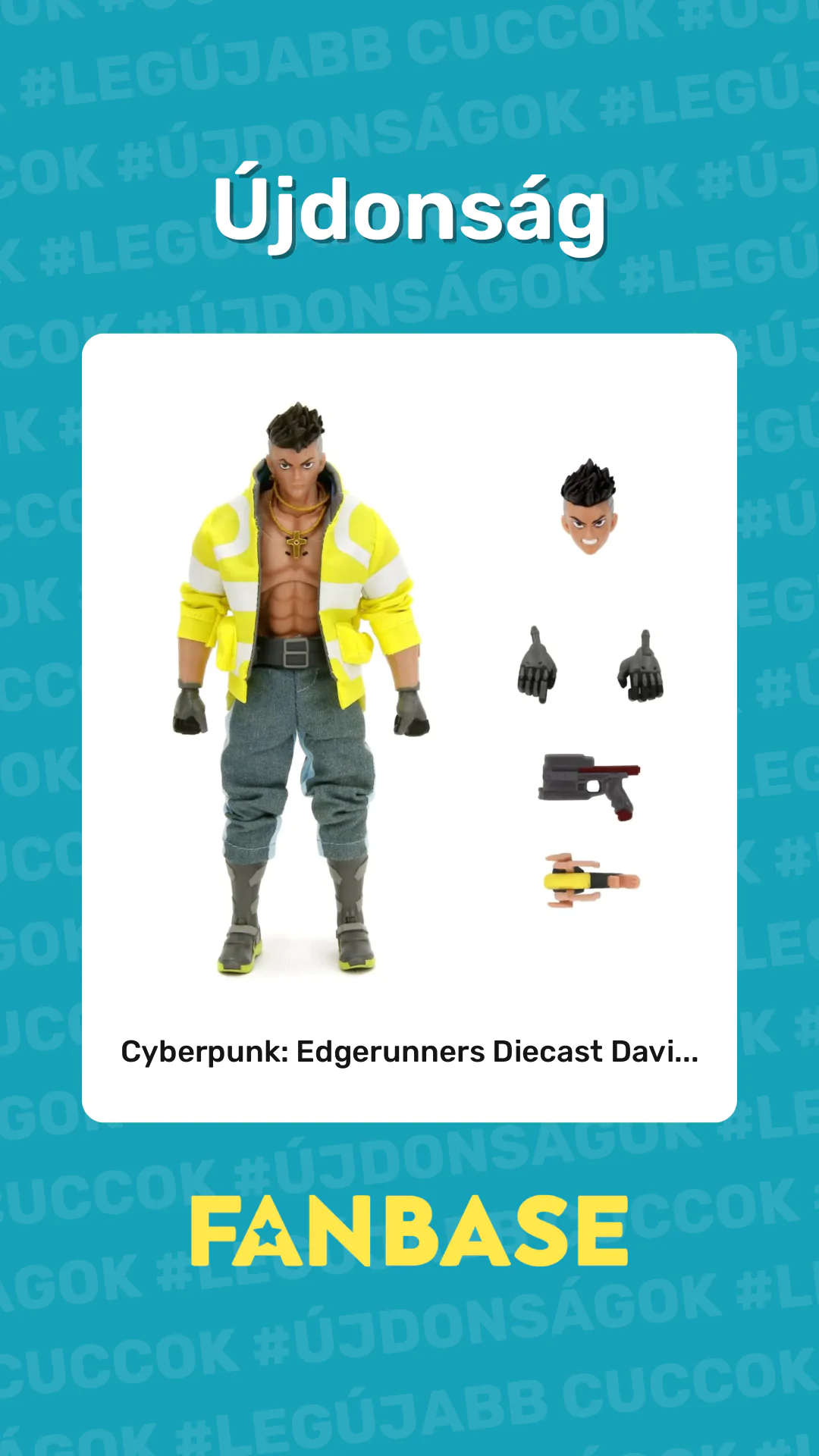 Újdonság: Cyberpunk: Edgerunners Diecast Davi...
