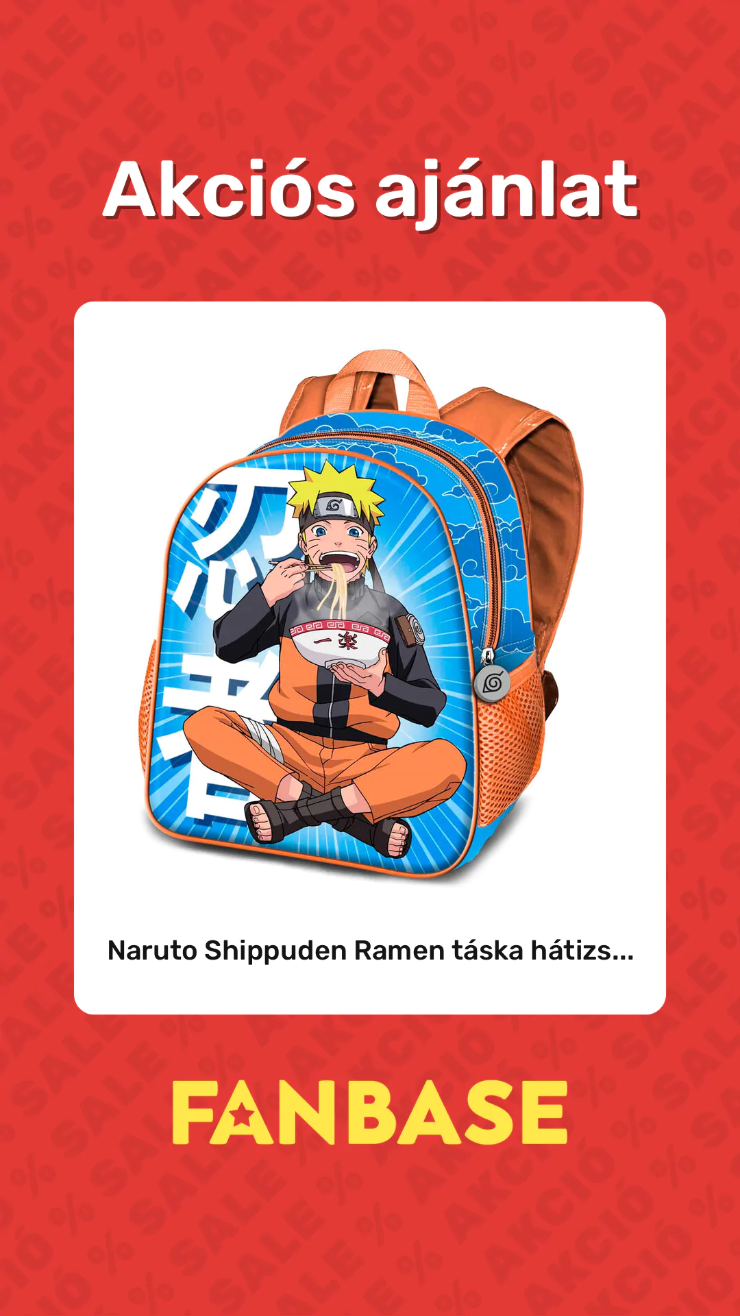 Akciós ajánlat: Naruto Shippuden Ramen táska hátizs...