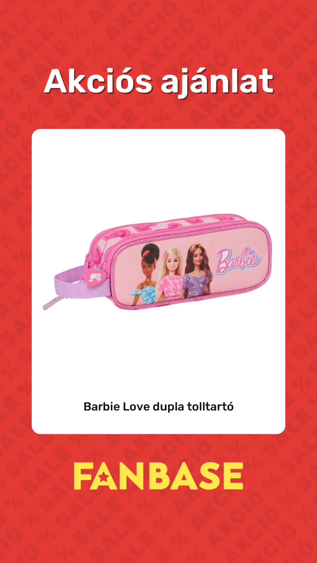 Akciós ajánlat: Barbie Love dupla tolltartó